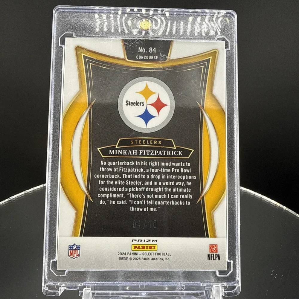 Minkah Fitzpatrick Panini Select 2024 Gold /10 Steelers